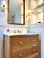 HEREFORD reeded oak vanity unit
